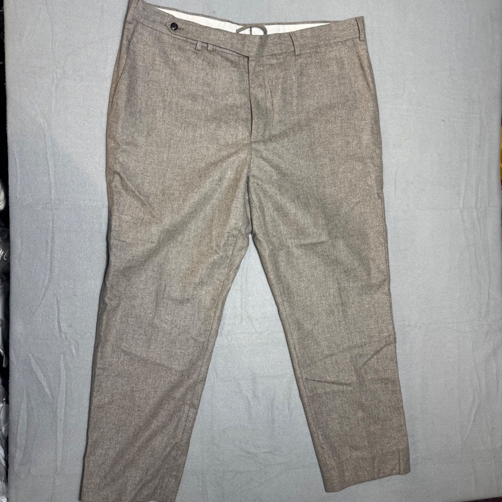 Suitsupply Blake FF Men Dress Pants 42R Brown Excellent Wool Flannel B1357